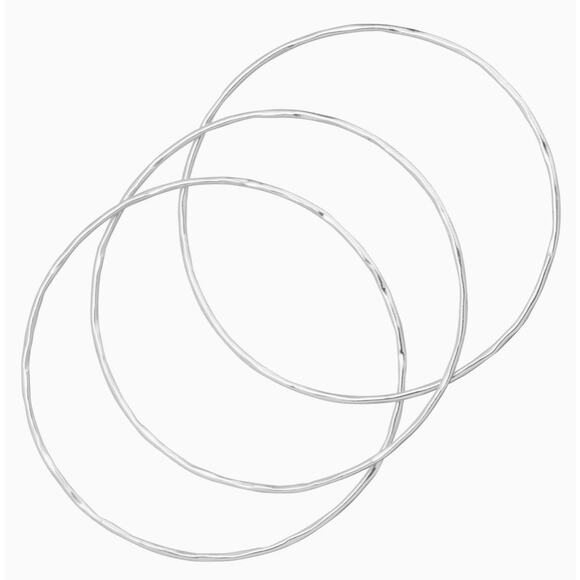 Silpada 'Empowered' Set of Three Bangles in Sterling Silver - Picture 1 of 3